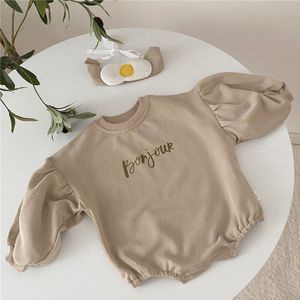 Koreaanse Japan Stijl Pasgeboren Mooie Jumpsuit Herfst Peuter Katoen Lange Mouwen Bodysuit Baby Meisje Driehoek Klimmen Kleding