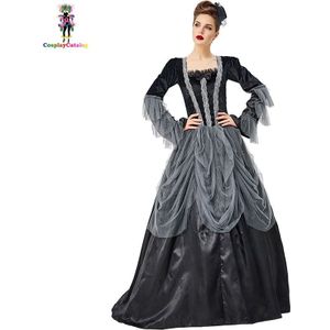 Grey Lady Victoriaanse Baljurk Kostuum Vrouwen Halloween Wicked Vampire Tutu Jurk Gravin/Dark Prinses Kostuum Plus Size Xxl