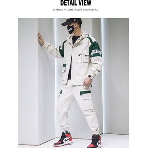 Herfst Mannen Streetwear Trainingspak Hooded Jas En Broek Harajuku Joggers Mannen Cltothing Pak Vintage Running 2 Delige Set