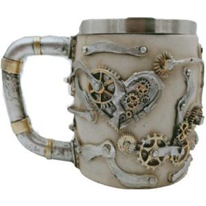 3D Gear Schedel Bier Koffie Mok Cup Roestvrij Staal Thee Mok Cup Tt-Best