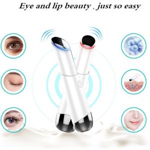 2 In 1 Elektrische Eye Massager Trillingen Anti-Aging Eye Rimpel Massager Negatieve Ionen Dark Circle Verwijderen Schoonheidsverzorging apparaat