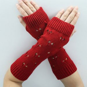 Mode Horen-Vorm vrouwen Meisje Armwarmers Winter Knit Lange Mouwen Handschoenen Voor Vrouw Meisjes Minnaar Vorm vingerloze Handschoenen