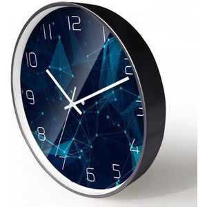 Zwart Creatieve Wandklok Modern Woonkamer Slaapkamer Home Decor Eenvoudige Metalen Muur Horloges Stille Grote Keuken Klokken