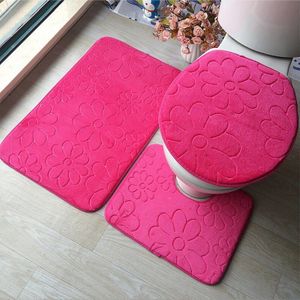 Eco Vriendelijke Microvezel Bad Flanel Antislip Rug Badmat Wc Douche Matten Deksel Deksel 3 p Set