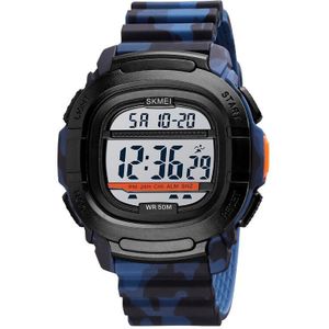 Skmei Dual Time Sport Horloges Voor Mens Chrono Countdown Digital Mannen Polshorloge Pu Leer Led Backlight Uur Montre Homme 1657