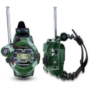 2Pcs Walkie Talkies Horloges Speelgoed Voor Kinderen 7 In 1 Camouflage 2 Way Radio Mini Walkie Talkie Interphone Klok kinderen Smart Toys