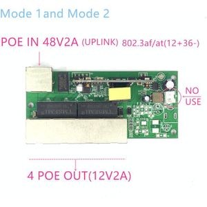 Reverse Power Buck Poe Poe Switch In/OUT5V/12V/24V 90W/5 = 315W 100Mbps 802.3AT 45 + 78- DC5V ~ 35V Lange Afstand Serie Kracht Poe
