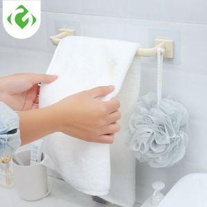 Guanyao Viscose Soort Plastic Handdoek Bar Niet De Muur Beschadigen Multifunctionele Badkamer Opbergrek Handdoek Houder Handdoek hanger