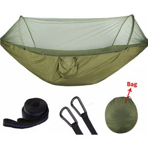 1Set Camping Hangmat Met Klamboe Pop-Up Light Draagbare Outdoor Parachute Hangmatten Swing Slapen Hangmat Camping Stuff zxh