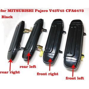 EEN Set/4 PCS BLACK Buitenzijde Deurklink Plating voor Mitsubishi Montero Pajero Externe Handvat V46 V47 V31 V32 v33 6470 6473 2030