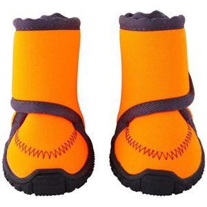 Pet Dog Winter Warm Sneeuw Laarsjes Waterdicht Anti-Slip Beschermende Schoenen Boot Oranje Rubber Regen Schoenen Voor Kleine Honden huisdier Schoenen