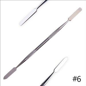 1Pcs Double-Ended Rvs Cuticle Pusher Dode Huid Push Remover Voor Pedicure Manicure Nail Art Cleaner Care tool
