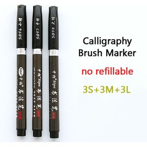 Sipa Water Zwart kalligrafische Marker flexibele soft pennen voor cd Borstel Pen ultra fijne kalligrafie tekening fineliner