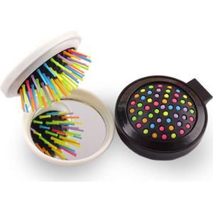 7 Kleuren 1 Pc Rainbow Massage Kam Bevorderen Bloedsomloop Mini Vouwen Airbag Kam Abs Draagbare Spiegel Make-Up kam