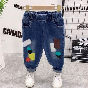 Kleur Verf Kids Jeans Voor Meisjes Jongens Brief Jeans Voor Jongens Meisjes Herfst Kinderkleding Kids Jeans 2-6 Leeftijden