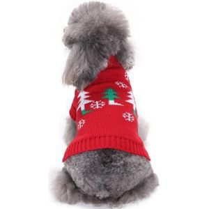 Rode Kerst Hond Kleding Winter Warm Kerstboom Hond Truien Voor Kleine Hond Huisdier Kleding Kat Jas Kitten Kleding XS-XXL