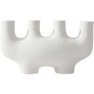Nordic Scandinavische Stijl Witte Keramische Kandelaar Pijp U-vorm Kandelaars Moderne Kaars Stand Home Decor Persoonlijkheid