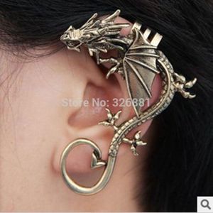retro brons plated fly dragon earring jassen en manchetten brincos