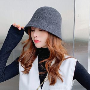 Winter Hoeden Voor Vrouwen Casual Korte Rand Floppy Warm Wol Cloche Hoed Elegante Lady Straat Hoed Temperament Wilde Visser Hoed