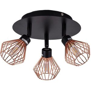 Draaibare Zwarte Plafondlamp Verlichting met creatieve kooi Hoek verstelbare G9 Gloeilamp voor Winkel Winkel Showroom verlichting