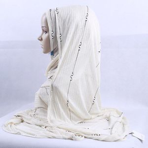 Vrouwen Sjaal Strass Moslim Vrouwen Hijab Sjaal Maxi Sjaals Hoofddoek Lange Shawl Wrap Effen Kleur Gebreide Lange Sjaal Headwrap