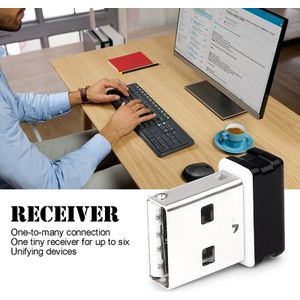 Draadloze Dongle Ontvanger Unifying Usb Adapter Voor Logitech Muis Toetsenbord Aansluiten 6 Apparaat ForK800 K750 K520 K350 K340 K320 Etc