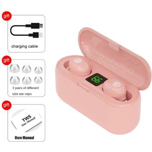 F9 Tws Bluetooth 5.0 Draadloze Koptelefoon Hoofdtelefoon Touch Control Oortelefoon Stereo Sport Headset Led Display Gaming Auriculare