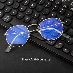 Vrouwen Glazen Anti-Blauw Computer Games Transparante Lens Bril Mannen Anti-Glare Bril Frame Dames Ronde transparante Lens G