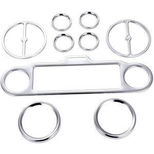 9 Pcs Stereo Accent Speeeter Speaker Trim Ring Set Voor Electra Street Glide Ultra Classic Modellen 1986