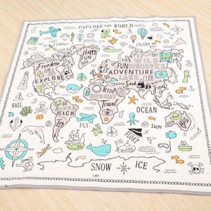 120X120Cm Navigatie Klimmen Mat Nordic Populaire Baby Kruipen Speelkleed Voor Kinderen Jongens Kinderkamer Adventure kaart Mat Cover