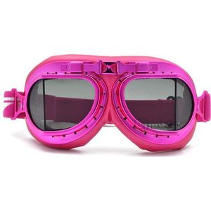 Bjmoto Vrouwen Motorfiets Scooter Pilot Ski Dirt Bike Fietsen Glazen Met Zilveren Lens Roze Frame Goggles Motocross