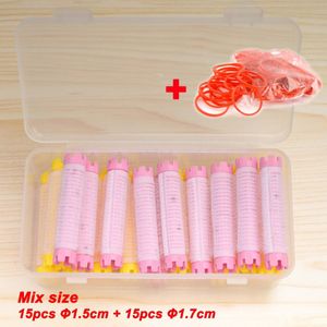30Pcs Fluffy Haar Wortel Rollers & Rubberbands Pack De 3rd Generatie Morgan Perm Staven Set Air Fringe Bang Haar krulspelden 1393