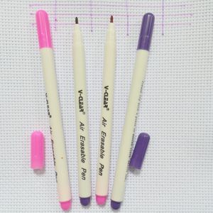 Vclear Stof Uitwisbare Markering Pen Roze Air Uitwisbare Marker Pen Textiel Markers Paars Chako Ace Pen Violet Onzichtbare Inkt Pen