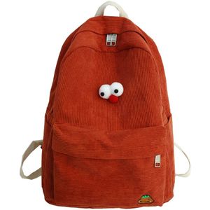 Streep Vrouwelijke Corduroy Rugzak Kawaii Vrouwen Borduren Schooltas Meisje Leuke Rugzak Mode Dame Tas Student Boek College