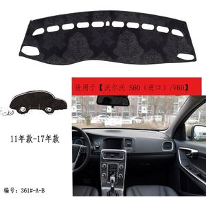 Tommia Voor Volvo S60 V60 11-17 Dashboard Pad Cover Dash Mat Anti-Zon Fluwelen Instrument