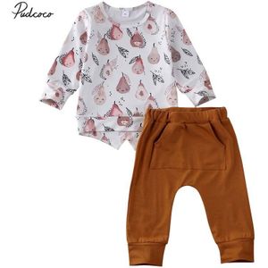 Baby Lente Herfst Kleding Baby Baby Boy Girl Kid Peer Lange Mouw Top Shirt + Lange Broek Katoenen Kleding set