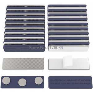 10 stuks Badge Magneten Magnetische Naam Badge Houders Naam Tag Magneet Backs met 3 Magneten 44x13mm/ 1.76x0.5inch