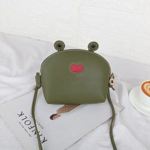 Kleine Vrouwen Leuke Kikker Handtas Effen Kleur Meisjes Tassen Clutch Brand Crossbody Schoudertas Purse Sac Een Hoofd Voor student