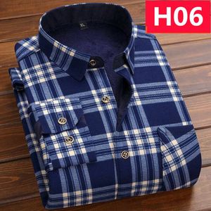 Mannen Shirt Slim Fit Herfst En Winter Verdikking Warme Plaid Flanellen Shirts Lange Mouwen Mannen Sociale shirt Kleding