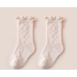 Herfst Winter Warm Baby Sokken Leuke Effen Kleur Lange Baby Peuter Ruche Sokken Zachte Katoenen Elastische Kids Meisje Jongen Floor sokken