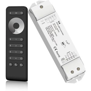 Led Strip Dimmer 12V Input 4x5A 20A Uitgang Ontvanger Numeriek Display V4 Draadloze Rf RS1 Remote Single String Dim controller