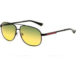 Gradiënt Gepolariseerde Zonnebril Voor Mannen Rijden Dag Nacht Dubbele Gebruik Nachtzicht Bril Up Green Down Gele Lens Brillen L3