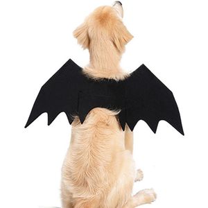 Halloween Hond Kostuums Vleermuis Vleugels Vampire Zwart Leuke Jurk Kat Kostuum Huisdier Cosplay Kleding Kat Vleugels Halloween Kostuum