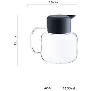 1.5L Grote Transparante Borosilicaatglas Theepot Hittebestendig Grote Clear Thee Pot Bloem Thee Set Puer Waterkoker Office Home tool