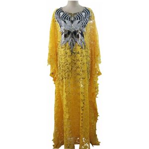 2 stuk Sets Kanten Jurk Super Size Afrikaanse Jurken Voor Vrouwen Lacework Zomerjurk Transparante Maxi Vestidos Sequin Effen Mujer