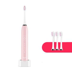 Professionele Sonic Elektrische Tandenborstel Oplaadbare IPX7 Waterdicht Tandenborstel Voor Volwassen Oral Care Met 4 Opzetborstels Nozzle