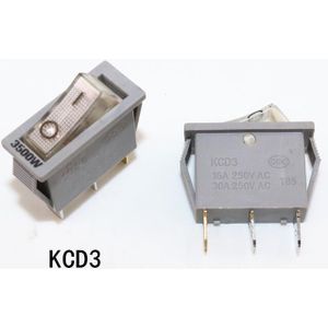 16A/30A 250 V 3500 W Elektrische Koekenpan Onderdelen KCD3 schakelaar met lamp zilver contact koper 3 pins