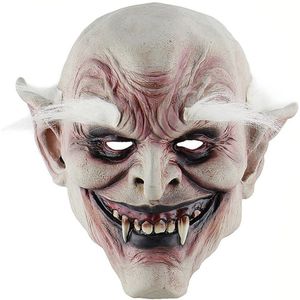 Hoorn Masker Wit-Browed Oude Demon Masker Halloween Horror Masker Duivel Masker Evil Killer Masker Volwassen Masker Spelen Rekwisieten
