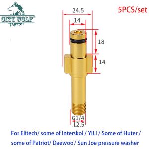 5Pcs Aluminium Adapter Hogedrukreiniger Sneeuw Foam Lance Joint Auto Wasmachine Adapter Verbinding Voor Karcher Lavor Huter Sthile ar