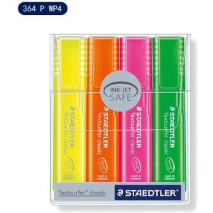 Staedtler Textsurfer Klassieke 4/6/8Pcs Highlighter Pennen Set 364 P WP8, inkt Jet Safe1-5mm Marker Liner Papier Fax Tekening A6110